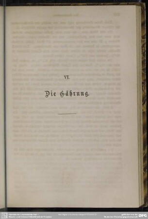 VI. Die Gährung