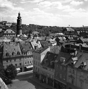 Weimar. Stadtansicht mit Schloßturm