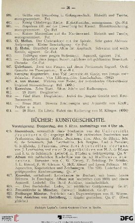 Bücher: Kunstgeschichte (Nr. 615-728)