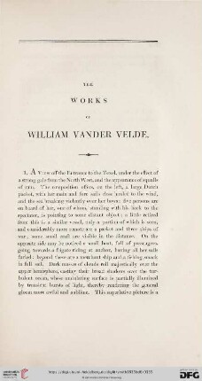 The Works of William Vander Velde