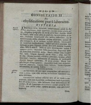 Consultatio II de chylificatione prava laborante