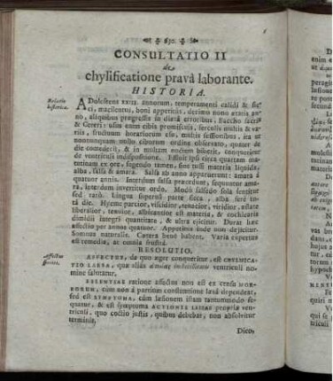 Consultatio II de chylificatione prava laborante
