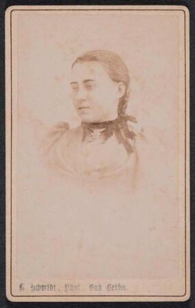 Porträt von Marie Bilkenroth : Porträt von Marie Bilkenroth. Visitfoto