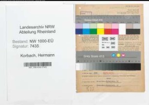 Entnazifizierung Hermann Korbach, geb. 09.04.1894 (Filialleiter)