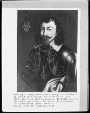 Bildnis des Konrad Klos (1584-1638), Mitglied des Deutschen Ordens seit 1617