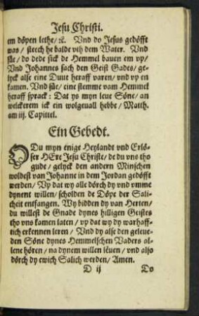 Ein Gebedt.