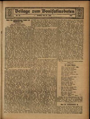 Zweite Ausgabe vom Sonntag, den 24. Juni 1917.