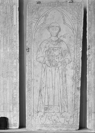 Ritzgrabstein des Subdiakons Hugo (gestorben 1266)