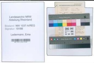Entnazifizierung Erna Ledermann , geb. 03.01.1908 ()