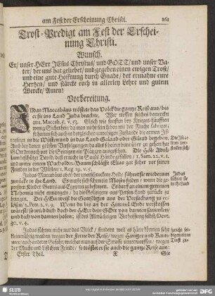 Trost-Predigt am Fest der Erscheinung Christi