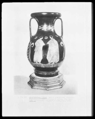 Rotfigurige Vase mit 2 figürlichen Szenen