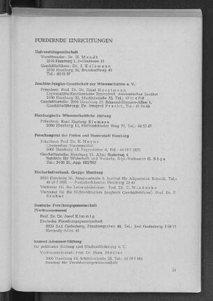 Fördernde Einrichtungen