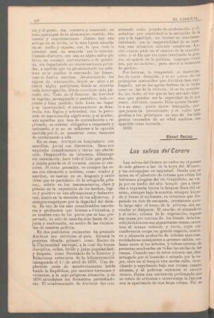 Las selvas del Carare