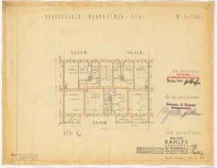 Wohnhausbebauung Mannheimer Straße, Berlin-Wilmersdorf: Typ M.9: Grundriss Wohnung 1:100