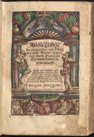Auslegunge der Euangelien, von Ostern bis auffs Aduent