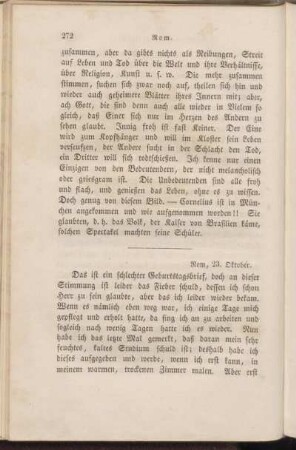 Rom, 23. Oktober.