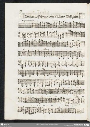 Concerto nono con violino obligato