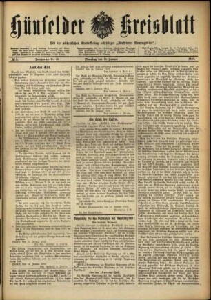 Ausgabe vom Dienstag, den 18. Januar 1916.