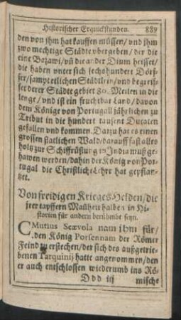 Von freidigen KriegesHelden/ die irer tapfferen Man[n]heit halben in Historien für andern berühmbt seyn.