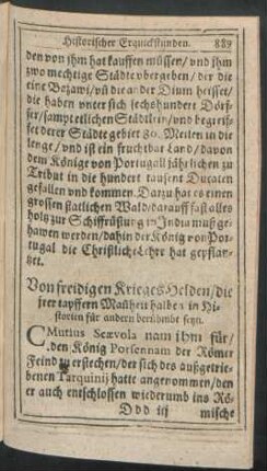 Von freidigen KriegesHelden/ die irer tapfferen Man[n]heit halben in Historien für andern berühmbt seyn.