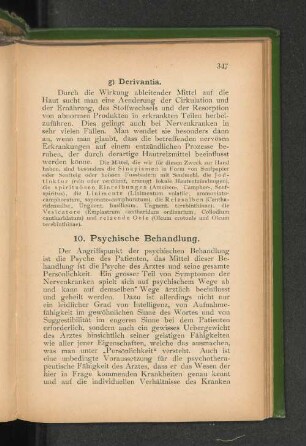10. Psychische Behandlung.