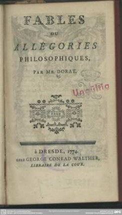 Fables Ou Allégories Philosophiques