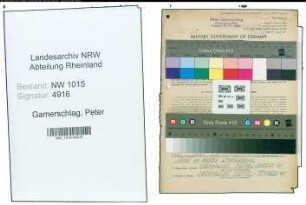 Entnazifizierung Peter Gamerschlag , geb. 04.02.1899 (Kaufmann)