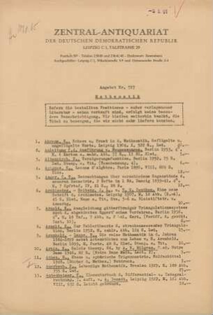 Nr. 727: Mathematik