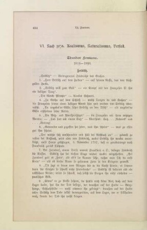 VI. Nach 1870. Realismus, Naturalismus, Verfall