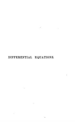 Hauptbd.: A Treatise on Differential Equations. Hauptbd.