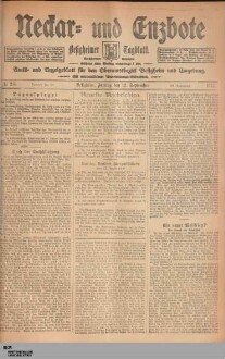 Neckar- und Enzbote : Besigheimer Tageszeitung : Kirchheimer Anzeiger : Amts- u. Anzeigeblatt für den Oberamtsbezirk Besigheim