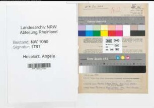 Entnazifizierung Angela Hmielorz , geb. 09.07.1909 (Studienraetin)