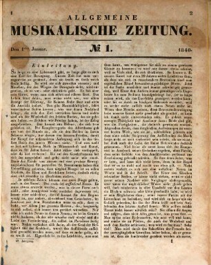 Allgemeine musikalische Zeitung. 42. 1840