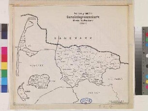 Schleswig-Holstein Gemeindegrenzenkarte Kreis Südtondern