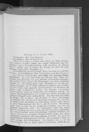 Sitzung am 11. Januar 1887.
