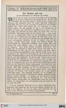Die Großen und wir: zu den Gedenktagen an Bismarck und Tolstoi