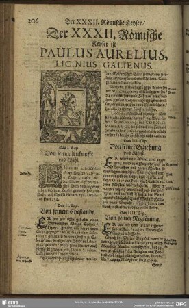 Der XXXII. Römisische Keyser ist Paulus Aurelius, Licinius Galienus