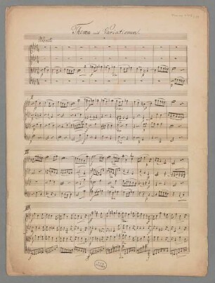 Thema mit Veränderungen für 2 Violinen, Viola und Violoncello, WoO 89 - BSB Mus.ms. 4745-19