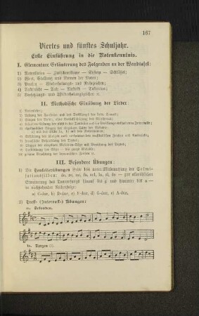 Viertes und fünftes Schuljahr. Erste Einführung in die Notenkenntnis.