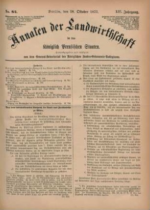 No. 84. Berlin, den 18. Oktober 1873. XIII. Jahrgang.