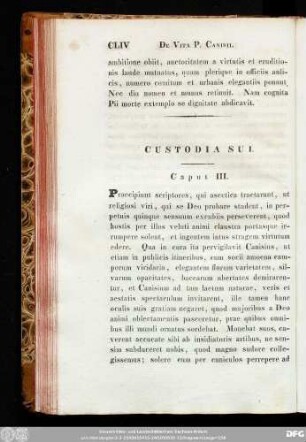 Custodia Sui. Caput III.