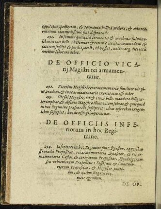 De Officio Vicarij Magistri rei armamentariae