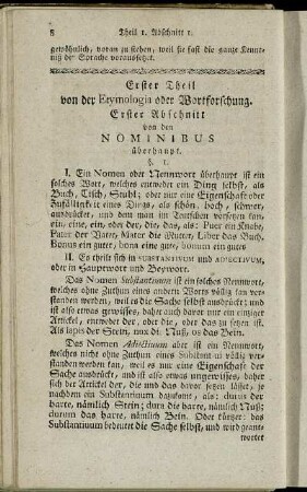 Erster Theil von der Etymologia oder Wortforschung.