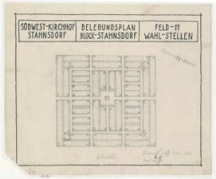 Belegungspläne Stahnsdorf (Originale) Südwestkirchhof Stahnsdorf - Feld 11