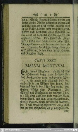 Casus XXXII. Malum Mortuum