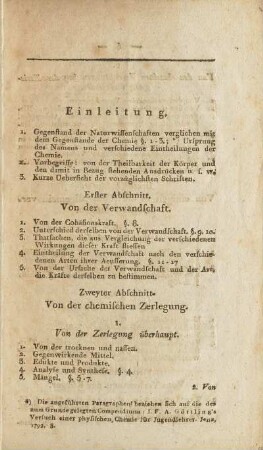 Zweyter Abschnitt. Von der chemischen Zerlegung