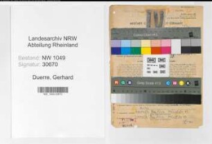 Entnazifizierung Gerhard Duerre , geb. 16.12.1910 (Arbeiter)