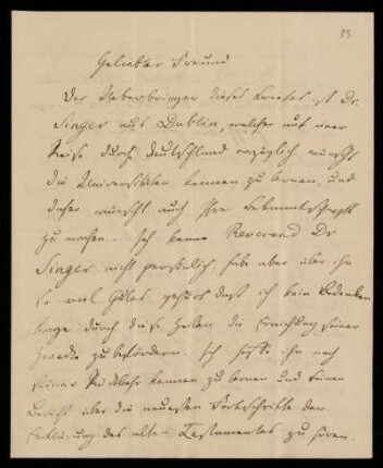 Brief von Christoph Heinrich Friedrich Bialloblotzky an Heinrich Ewald, London, 21.7.1834
