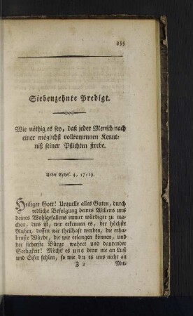 Siebenzehnte Predigt.