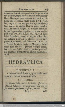 [XIII.] Hydraulica